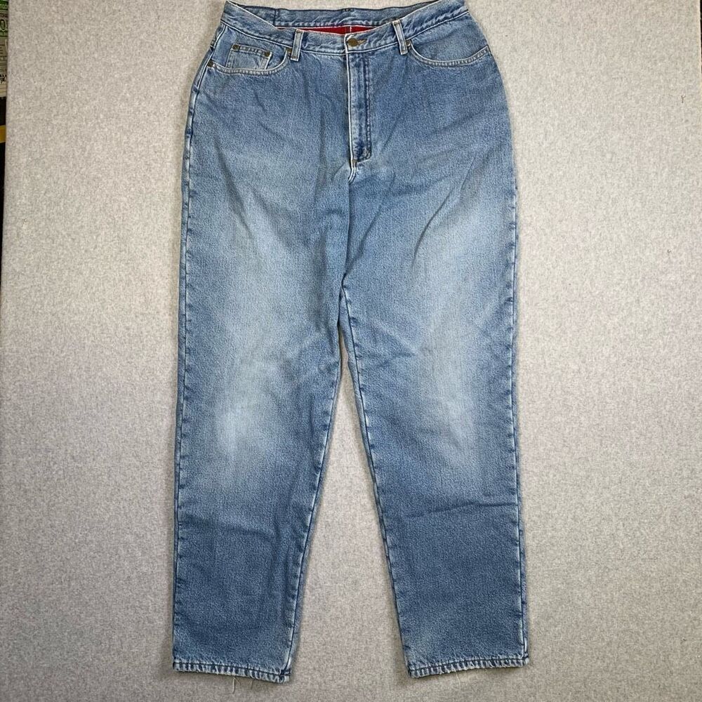 L.L. BEAN flannel lined DOUBLE L jeans size 18 TALL style OWH23 LK NU